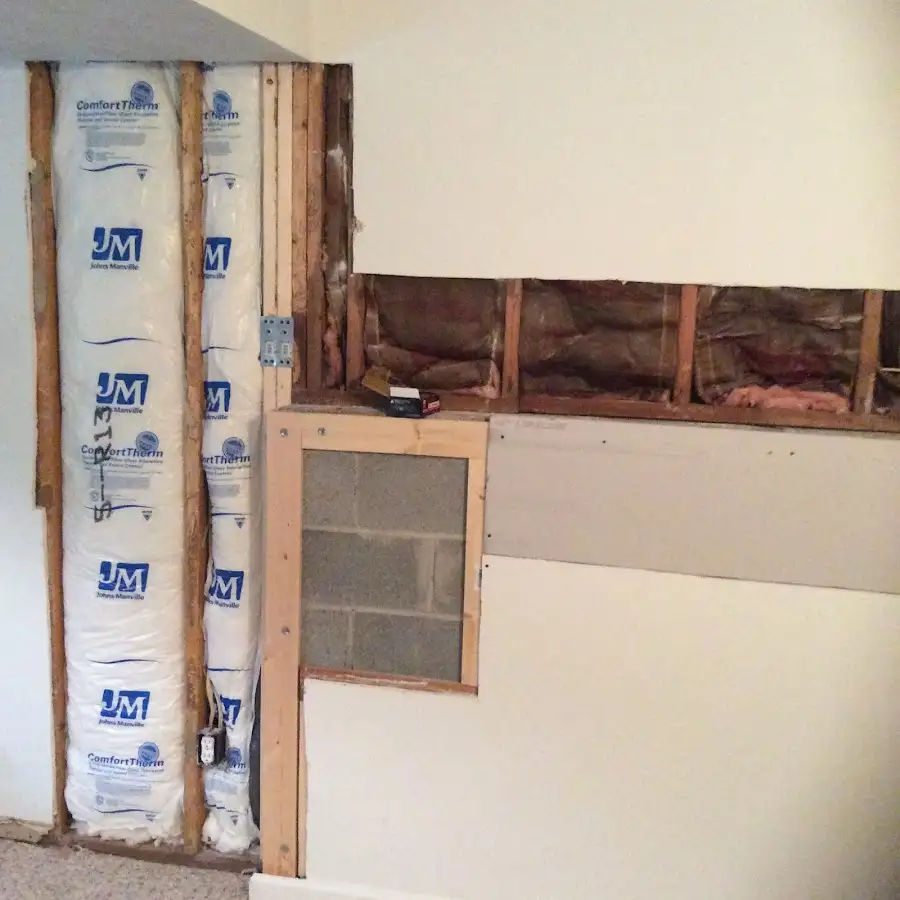 Wall insulation replacement during Contents Cleaning & Restoration in New Boston